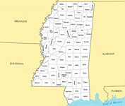 Mississippi map