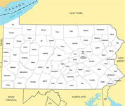 Map of Pennsylvania