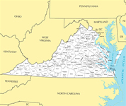 Virginia map