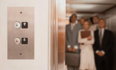 Crowded elevator