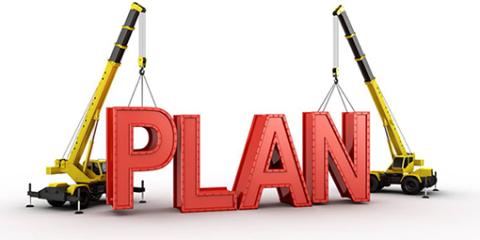 "Plan" with cranes