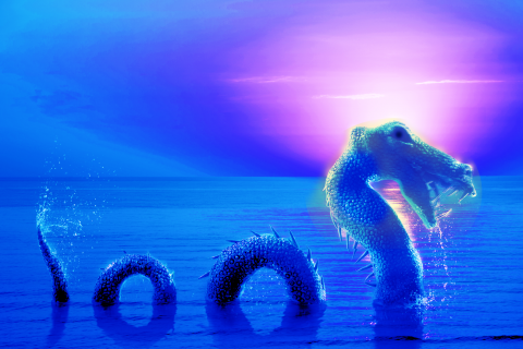 Loch ness - blue pink
