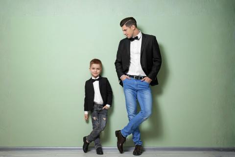 Father & son dressed alike