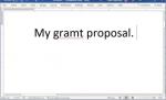 My gramt proposal