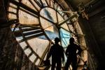 Large clock getting maintenance