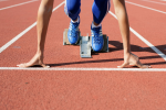 Runner at the starting line